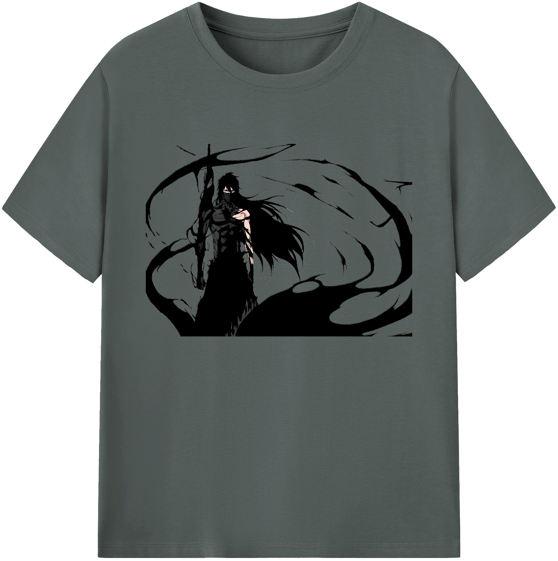 （画像用） ブリーチ 黒崎一護（くろさき いちご）BLEACH Kurosaki Ichigo 綿100％ メンズ半袖Tシャツ｜肌触りやわらか＆通気性
